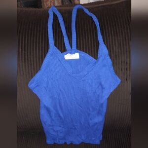 Zenana Outfitters Vibrant Blue Ribbed Tank Top